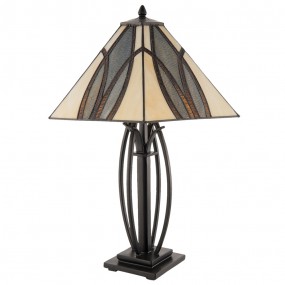 25LL-5913 Table Lamp Tiffany 51x44x66 cm  Brown Beige Glass Desk Lamp Tiffany