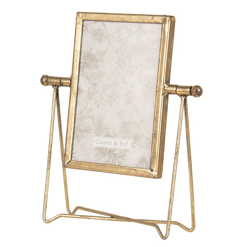 2F0596 Photo Frame 10x15 cm Gold colored Metal Rectangle Picture Frame