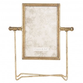 22F0596 Photo Frame 10x15 cm Gold colored Metal Rectangle Picture Frame