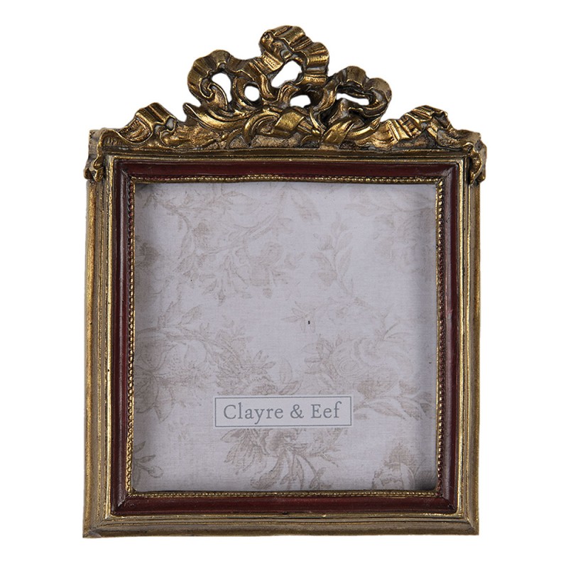 2F0685 Photo Frame 7x7 cm Gold colored Plastic Rectangle Picture Frame