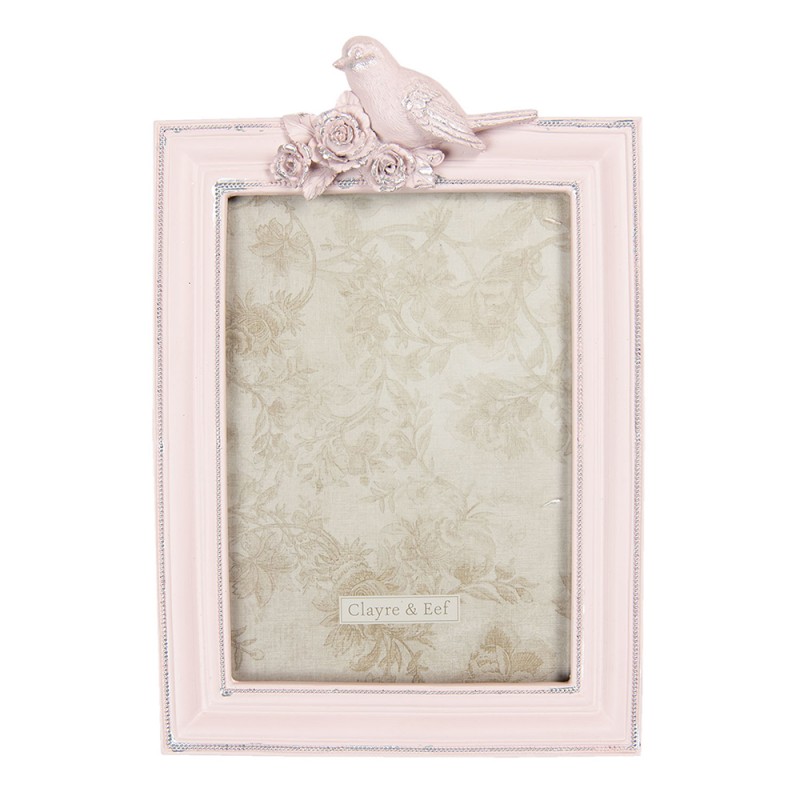 2F0735 Photo Frame 13x18 cm Pink Plastic Bird Rectangle Picture Frame