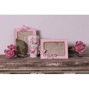 22F0735 Photo Frame 13x18 cm Pink Plastic Bird Rectangle Picture Frame