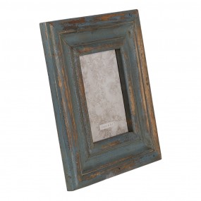 22F0794 Photo Frame 13x18 cm Blue Grey Wood Rectangle Picture Frame
