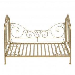 240180GO Dog Basket 80x53x58 cm Gold colored Iron Rectangle Dog Bed