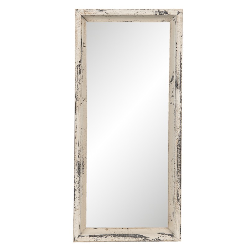 52S202 Specchio 26x57 cm Beige Legno  Rettangolo Grande specchio