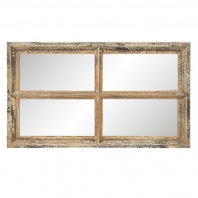 252S204 Mirror 62x36 cm Brown Wood Rectangle Large Mirror