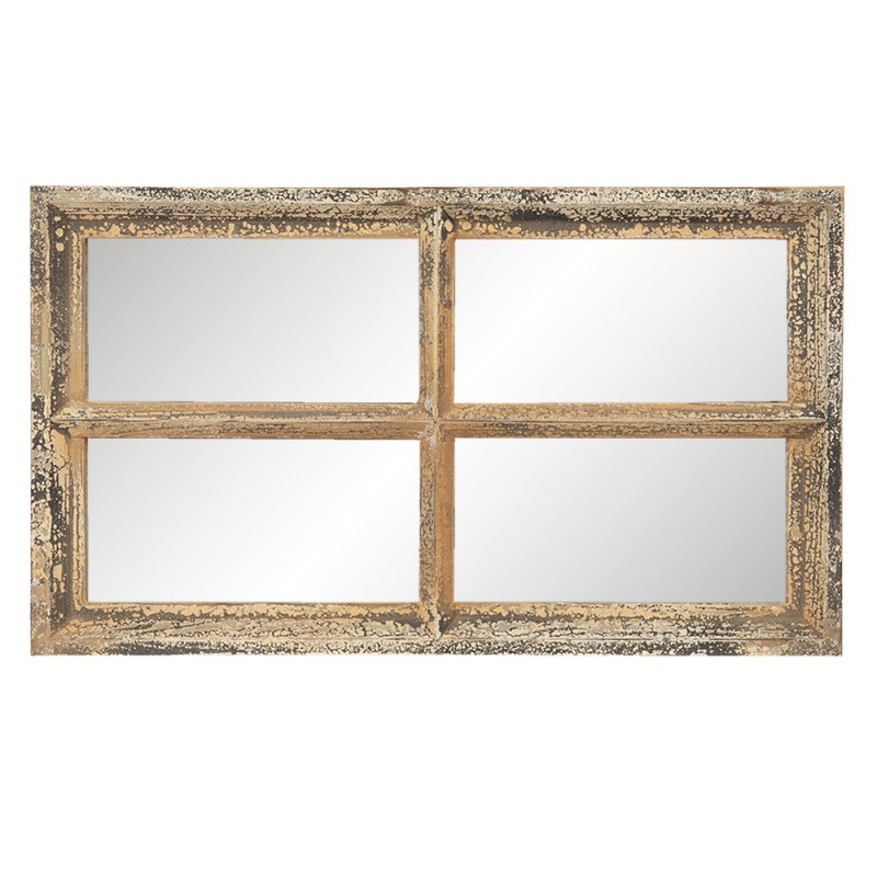 52S204 Mirror 62x36 cm Brown Wood Rectangle Large Mirror