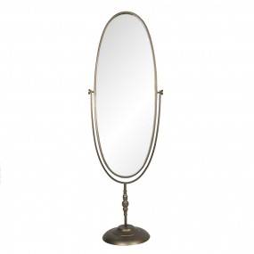 252S214 Miroir 48x150 cm Couleur or Fer Verre Ovale Miroir debout