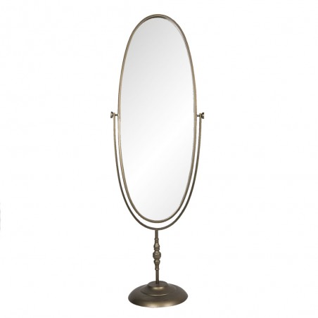 Maan Verouderd uitblinken 52S214 Spiegel 48x150 cm Goudkleurig Ijzer Glas Ovaal Staande spiegel