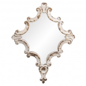252S245 Specchio 60x76 cm Bianco Legno  Grande specchio