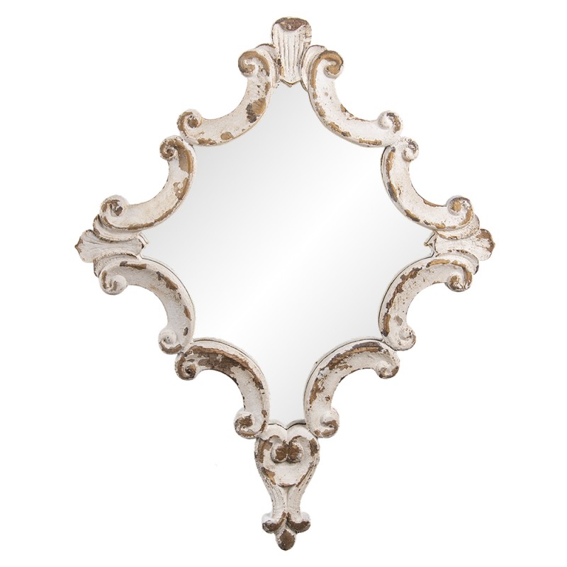 52S245 Mirror 60x76 cm White Wood Large Mirror
