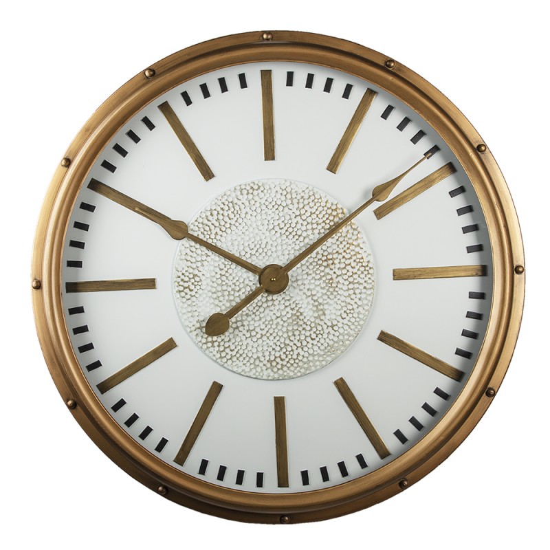 5KL0200 Wall Clock Ø 80 cm Copper colored Metal Round Hanging Clock