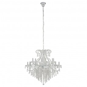 25LL-CR111 Chandelier Ø 85x71 cm  Silver colored Iron Glass Pendant Lamp