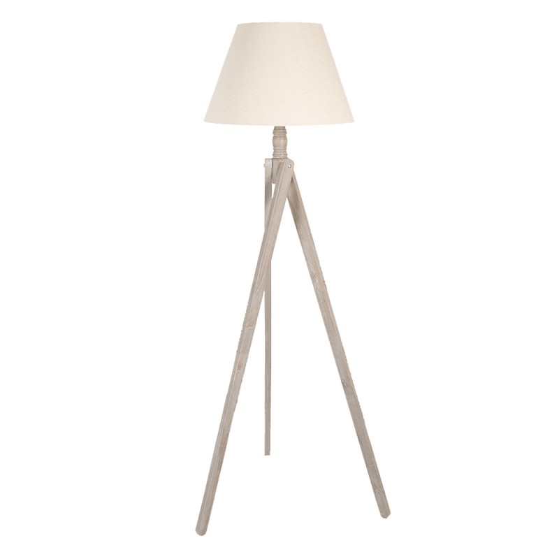 5LMP640 Floor Lamp 45x45x152 cm  Beige Wood Textile Rectangle Standing Lamp