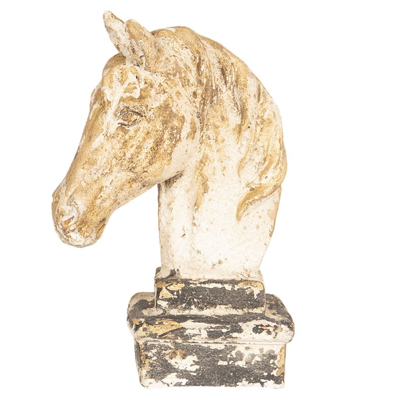 64362 Decorazione Cavallo 35 cm Beige Poliresina