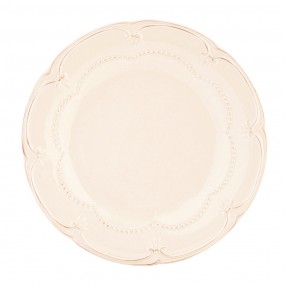 26CE0261 Breakfast Plate Ø 21 cm Beige Ceramic Round Plate
