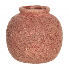 26CE1211 Vaso  8 cm Rosso Ceramica Rotondo