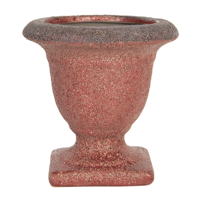 6CE1222 Pot de fleurs 12 cm Rouge Céramique Pot de fleurs d'intérieur