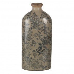 26CE1255L Vase 16x9x36 cm Brown Blue Ceramic Round Ceramic Vase