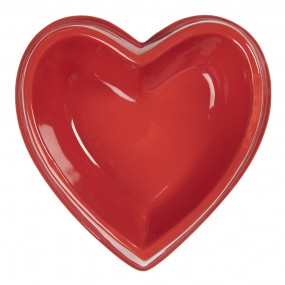 26CEBO0053 Hundenapf Rot Keramik Herz Herzförmig Katzennapf