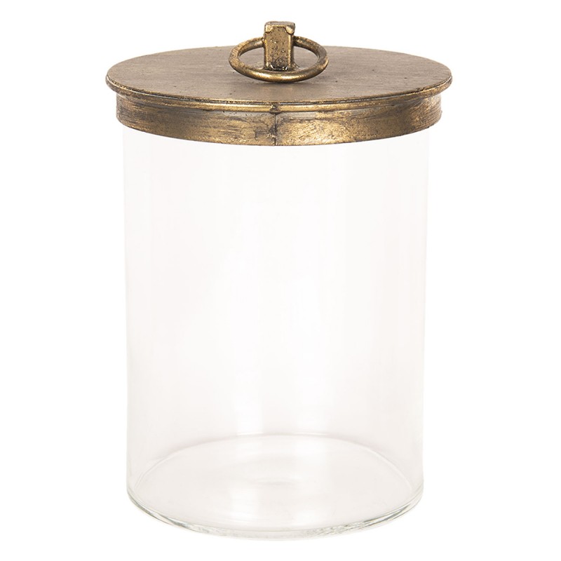 6GL2477 Storage Jar Ø 15x25 cm Glass Round Storage Pot