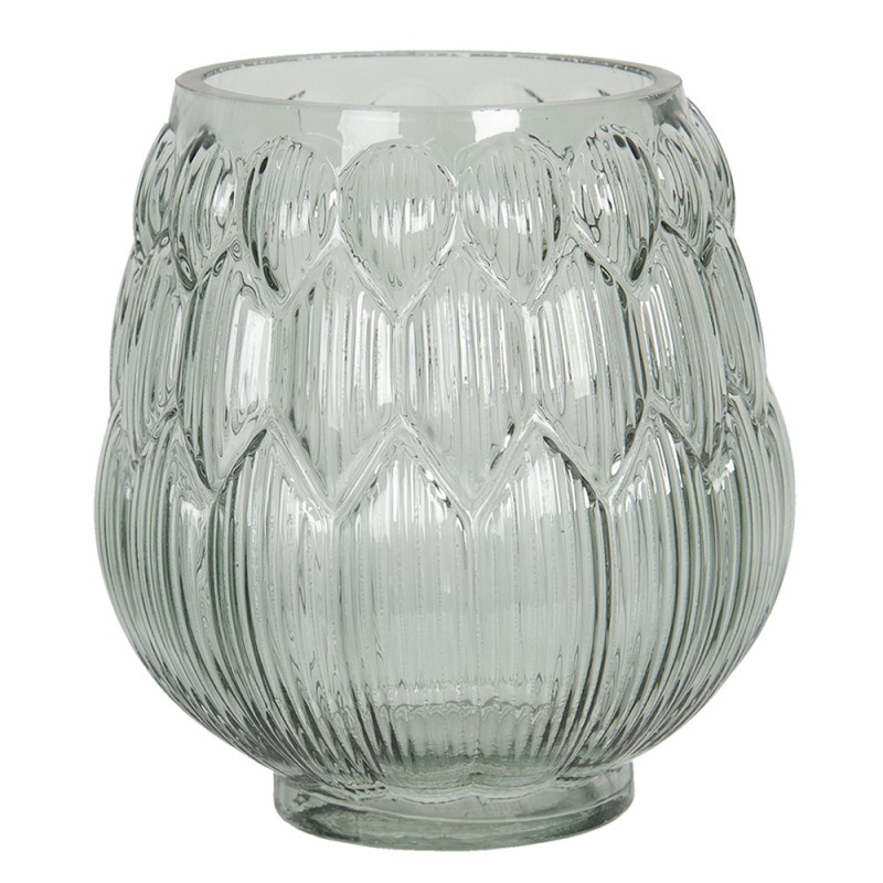 6GL2916 Vase Ø 14x16 cm Green Glass Round Glass Vase