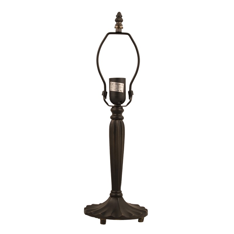 5LL-5949 Lampenfuß Tischlampe Tiffany 46 cm  Braun Kunststoff Eisen Lampensockel