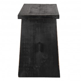 26H2054 Plant Table 42x28x43 cm Black Wood Rectangle Plant Stand