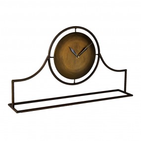 26KL0714 Table Clock 58x33 cm Copper colored Iron Glass Indoor Table Clock