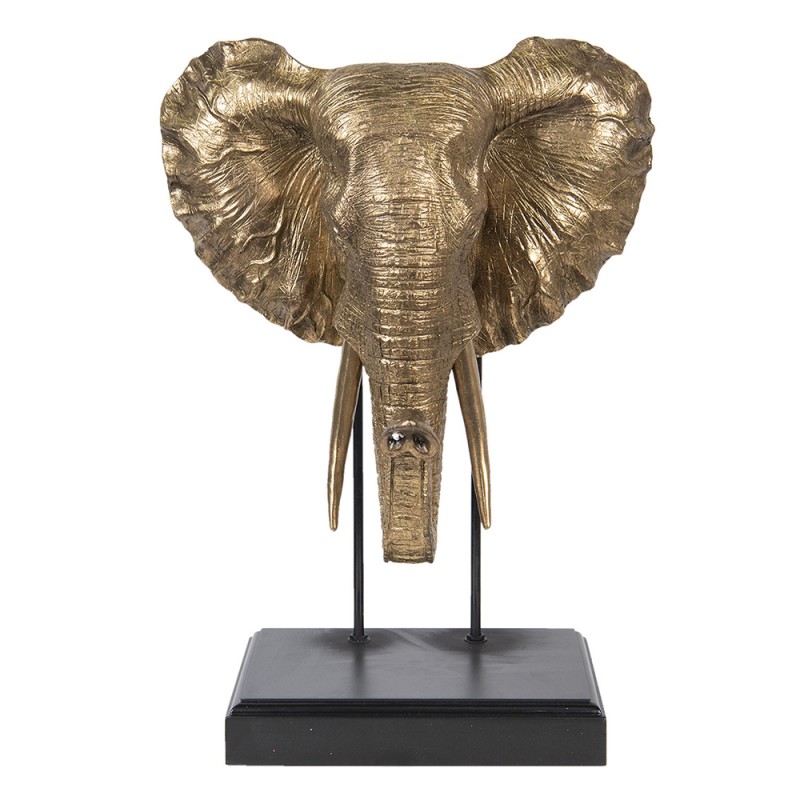 6PR2812 Figur Elefant 42x30x56 cm Goldfarbig Polyresin Wohnaccessoires