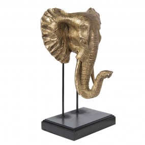 26PR2812 Figur Elefant 42x30x56 cm Goldfarbig Polyresin Wohnaccessoires