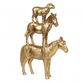 26PR2854 Statuetta Animali 30x8x40 cm Color oro Poliresina Animali Accessori per la casa