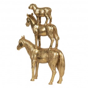 26PR2854 Figur Tiere 30x8x40 cm Goldfarbig Polyresin Tiere Wohnaccessoires