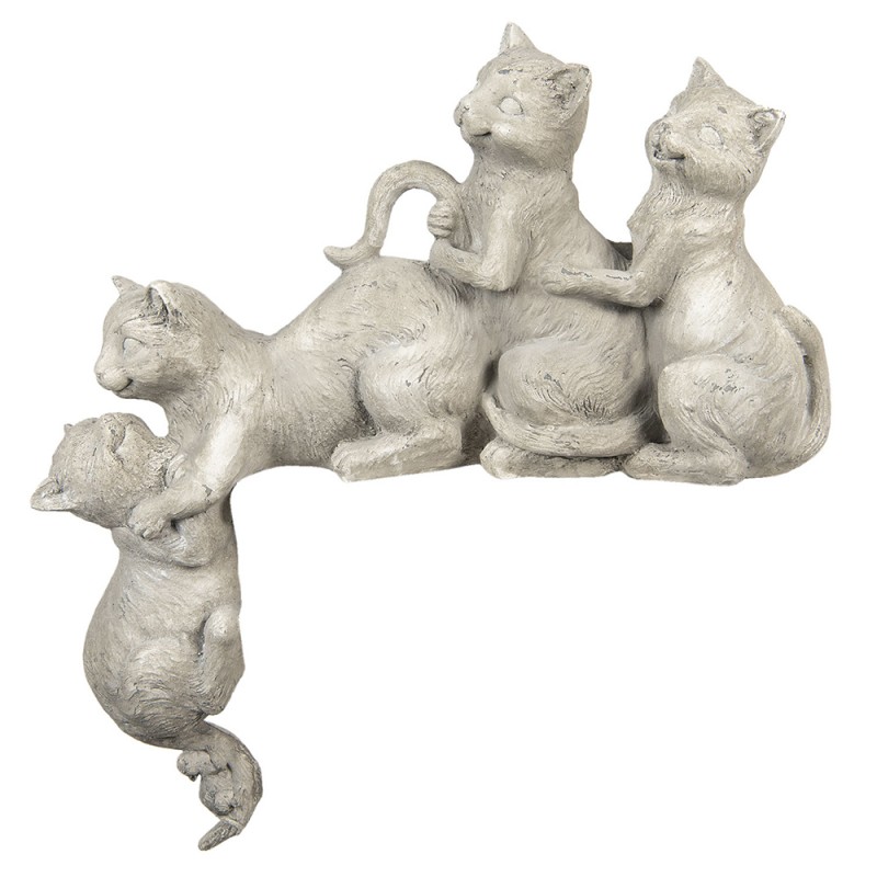 6PR2901 Figurine Cat 47x13x51 cm Grey Polyresin Home Accessories