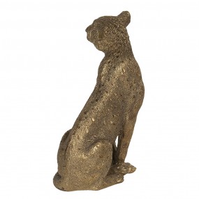26PR3014 Figur Panther 14x11x27 cm Goldfarbig Polyresin Panther Wohnaccessoires