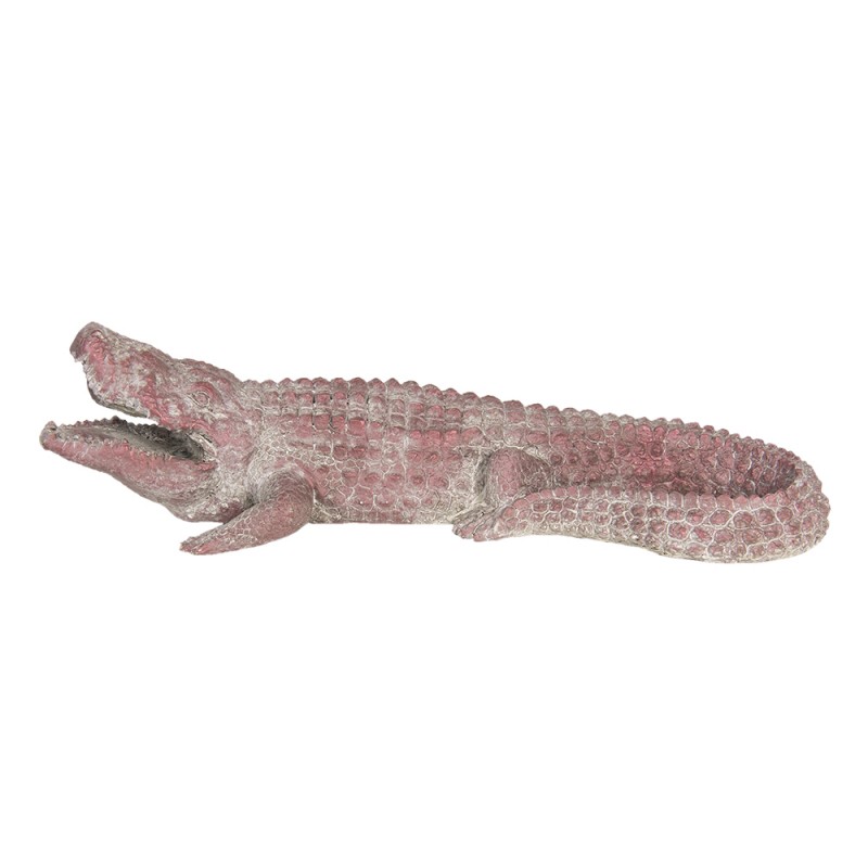 6PR3209 Figur Krokodil 46x21x12 cm Rot Polyresin Krokodil Wohnaccessoires
