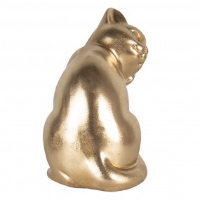 26PR3439 Figurine Cat 21x13x20 cm Gold colored Polyresin Home Accessories