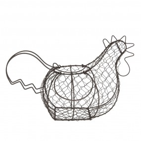 26Y3763 Easter Basket Chicken 40x23x28 cm Black Iron Basket