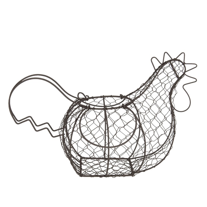 6Y3763 Easter Basket Chicken 40x23x28 cm Black Iron Basket