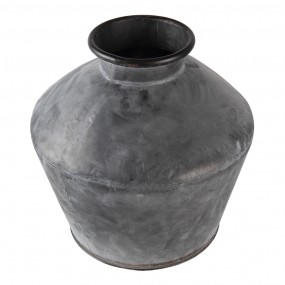26Y4291 Vase Ø 39x38 cm Grey Metal Round Decorative Vase