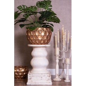 26Y4307 Fioriera set di 2 Color oro Metallo Rotondo Vaso per piante