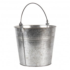 26Y4313 Decorative Bucket Ø 18x16/26 cm Grey Zinc