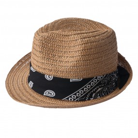 2JZHA0051KH Women's Hat 24x23 cm Green Paper straw Round Sun Hat