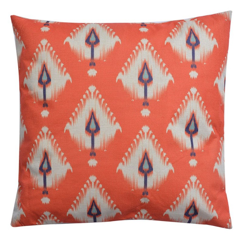 KG023.065 Decorative Cushion 43x43 cm Orange Synthetic Square Cushion Cover with Cushion Filling