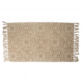 2KT080.048 Rug 70*120 cm Beige, Brown Cotton Rectangle Carpet Tapestry