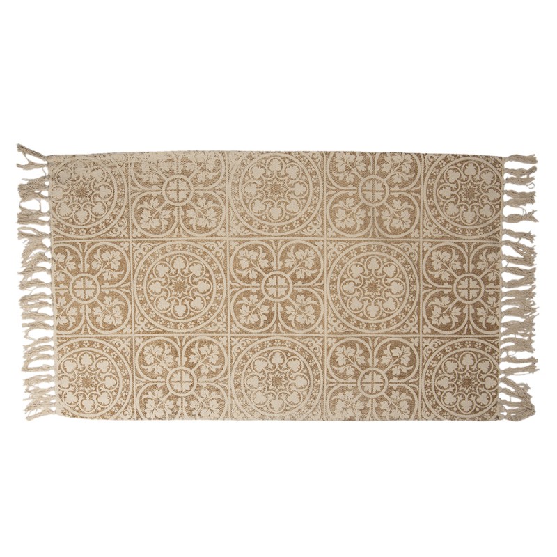 KT080.048 Rug 70*120 cm Beige, Brown Cotton Rectangle Carpet Tapestry