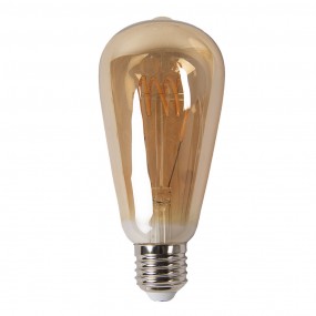 2LP100 LED-Lampe Braun Glas Rund LED-Leuchte