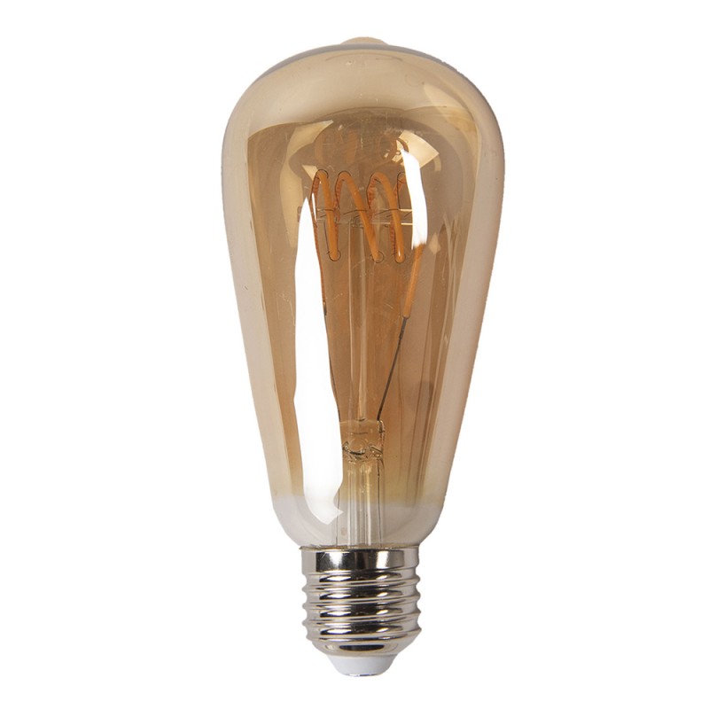 LP100 Lampe LED Marron Verre Rond Ampoule LED