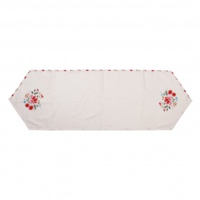 2LRC65 Table Runner 50x160 cm Beige Cotton Roses Tablecloth