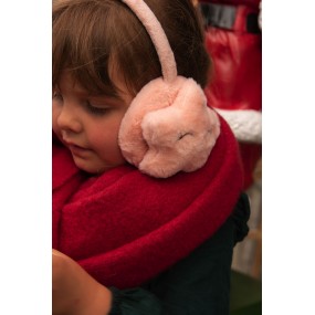 2MLLLEW0006P Kids' Ear Warmers Pink Polyester Girl's Ear Warmers